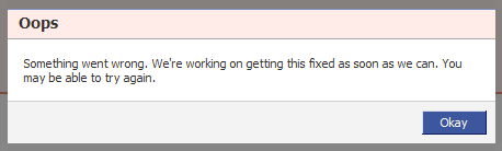 facebook error