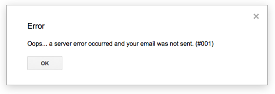 gmail error