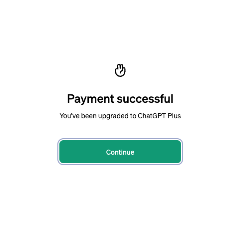 payment success message