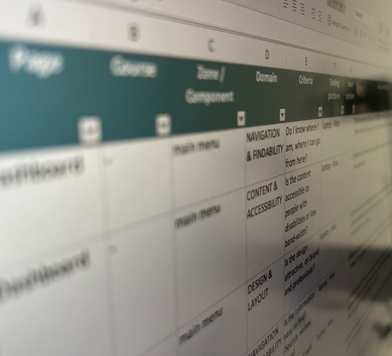 heuristic evaluation grid