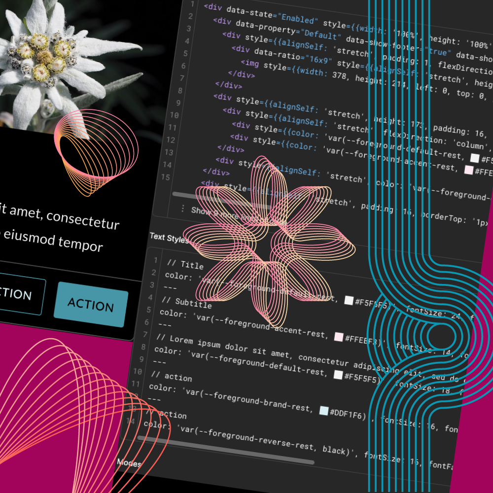 Edelweiss collage square