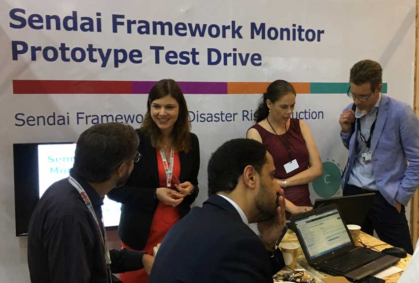 User testing of the Sendai Framework Monitor prototype in Cancun – June 2017