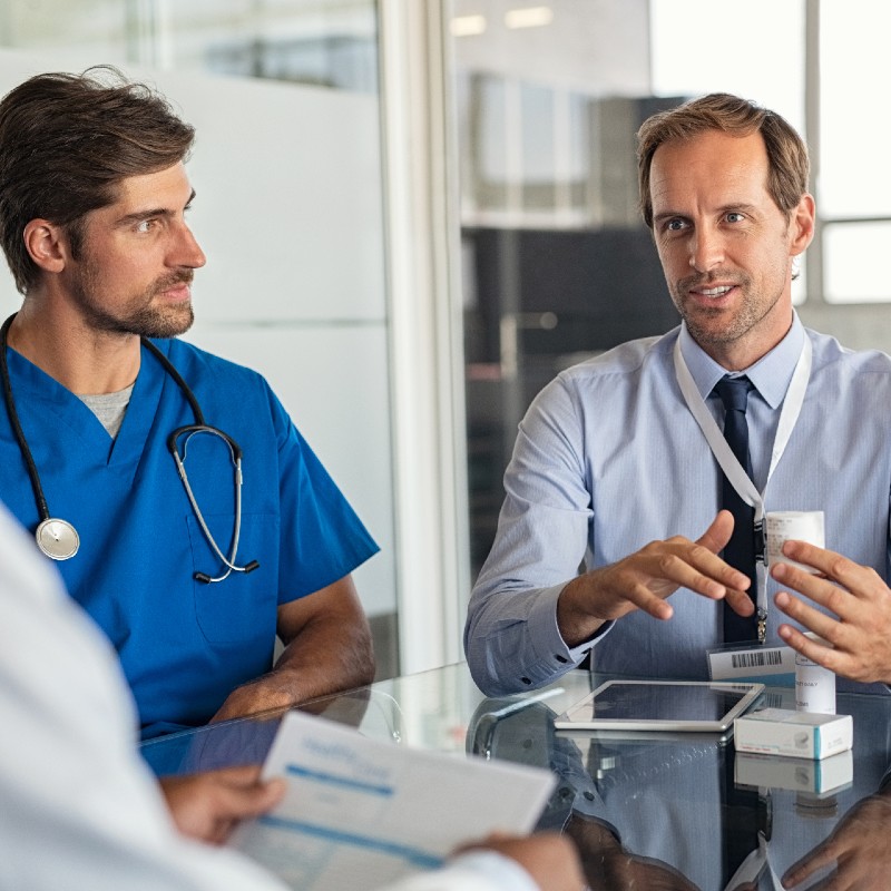 pharma rep meeting doctors